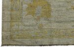 Corner Of Large Modern Floral Tuskish Oushak Rug 60398 by Nazmiyal NYC