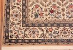 Corner Of Small Vintage Persian Silk and Wool Isfahan Rug 70784 by Nazmiyal NYC