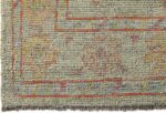 Corner Of Tribal Design Modern Turkish Oushak Rug 60395 by Nazmiyal NYC