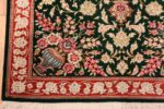 Corner Of Vase Design Small Floral Vintage Persian Silk Qum Rug 70782 by Nazmiyal NYC