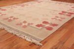 Corner View Of Vintage Flat Woven Swedish Kilim Scandinavian Rug 48978 by Nazmiyal NYC