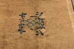 Detail Decorative Light Green Antique Chinese Carpet 50096 by Nazmiyal NYC