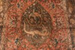Dragons Antique Silk Persian Mythical Farahan Rug 70772 by Nazmiyal NYC