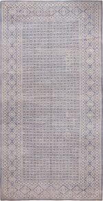 Gallery Size Decorative Modern Indian Agra Cotton Rug 60487 by Nazmiyal NYC