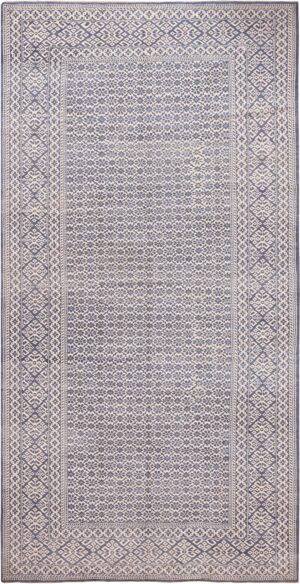 Gallery Size Decorative Modern Indian Agra Cotton Rug 60487 by Nazmiyal NYC