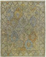 Garden Design Floral Modern Turkish Oushak Rug 60411 by Nazmiyal NYC