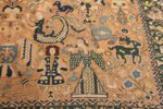 Pictorial Scene Of 18th Century Antique Portuguese Needlepoint Arraiolos Rug 70644 by Nazmiyal NYC