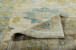 Pile Of Green Floral Modern Turkish Oushak Runner Rug 60397 by Nazmiyal NYC