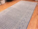 Side View Of Gallery Size Decorative Modern Indian Agra Cotton Rug 60487 by Nazmiyal NYC