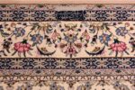 Signature Of Small Vintage Persian Silk and Wool Isfahan Rug 70784 by Nazmiyal NYC