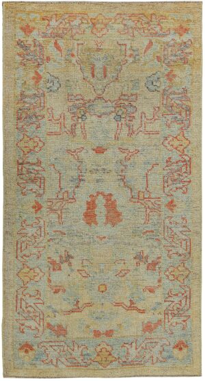 Small Size Decorative Modern Turkish Oushak Rug 60409 by Nazmiyal NYC