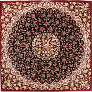 Small Vintage Persian Silk Qum Rug 70780 by Nazmiyal NYC