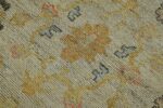 Texture Of Floral Light Green Modern Turkish Oushak Carpet 60414 by Nazmiyal NYC