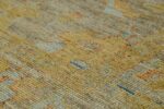 Texture Of Light Grey Yellow Modern Turkish Oushak Rug 60416 by Nazmiyal NYC