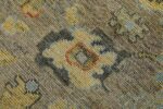 Texture Of Soft Modern Turkish Oushak Area Rug 60413 by Nazmiyal NYC