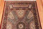Top Of Fine Floral Geometric Vintage Persian Silk Qum Rug 70785 by Nazmiyal NYC