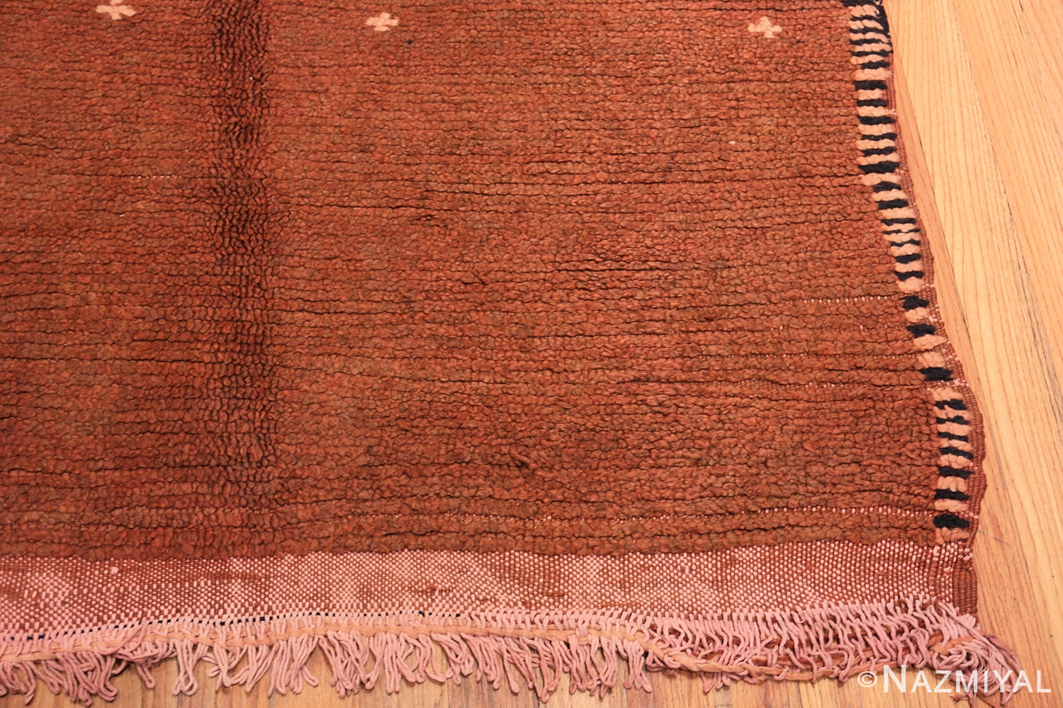 Corner Of Tribal Vintage Moroccan Hall Runner Rug 45403 by Nazmiyal NYC