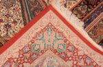 Weave Of Fine Floral Geometric Vintage Persian Silk Qum Rug 70785 by Nazmiyal NYC