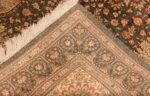 Weave Of Fine Floral Silk Vintage Persian Qum Rug 70791 by Nazmiyal NYC