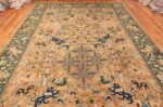 Whole View Of 18th Century Antique Portuguese Needlepoint Arraiolos Rug 70644 by Nazmiyal NYC