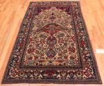 Whole View Of Antique Vase Design Persian Isfahan Prayer Rug 70766 by Nazmiyal NYC