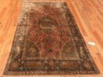 Whole View Of Antique Silk Persian Mythical Farahan Rug 70772 by Nazmiyal NYC