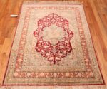 Whole View Of Antique Silk Persian Tabriz Rug 70767 by Nazmiyal NYC