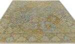Whole View Of Garden Design Floral Modern Turkish Oushak Rug 60411 by Nazmiyal NYC