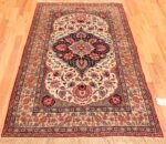 Whole View Of Small Antique Persian Kerman Rug 70768 by Nazmiyal NYC