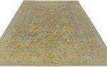 Whole View Of Soft Modern Turkish Oushak Area Rug 60413 by Nazmiyal NYC