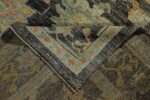 Back Of Floral Modern Turkish Oushak Area Rug 60424 by Nazmiyal NYC