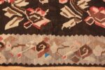 Border Of Floral Vintage Turkish Kilim Rug 50516 by Nazmiyal NYC