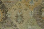 Close Up Decorative Garden Design Modern Turkish Oushak Rug 60425 by Nazmiyal NYC