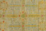 Close Up Geometric Design Modern Turkish Oushak Rug 60422 by Nazmiyal NYC