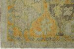 Corner Of Decorative Garden Design Modern Turkish Oushak Rug 60425 by Nazmiyal NYC