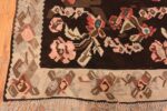 Corner Of Floral Vintage Turkish Kilim Rug 50516 by Nazmiyal NYC