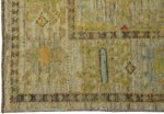 Corner Of Geometric Design Modern Turkish Oushak Rug 60422 by Nazmiyal NYC