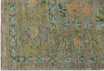 Corner Of Grey Background Modern Turkish Oushak Rug 60427 by Nazmiyal NYC