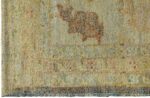 Corner Of Small Square Modern Turkish Oushak Rug 60423 by Nazmiyal NYC