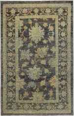 Floral Modern Turkish Oushak Area Rug 60424 by Nazmiyal NYC