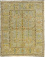 Geometric Design Modern Turkish Oushak Rug 60422 by Nazmiyal NYC