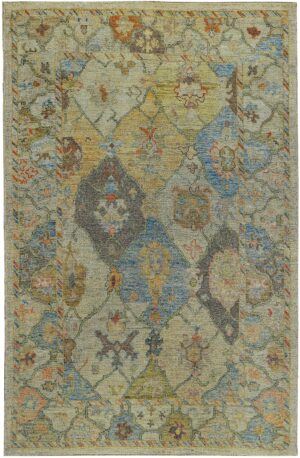 Room Size Decorative Modern Turkish Oushak Rug 60426 by Nazmiyal NYC