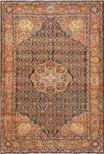 Small Scatter Size Antique Persian Bidjar Rug 50686 by Nazmiyal NYC