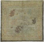 Small Square Modern Turkish Oushak Rug 60423 by Nazmiyal NYC