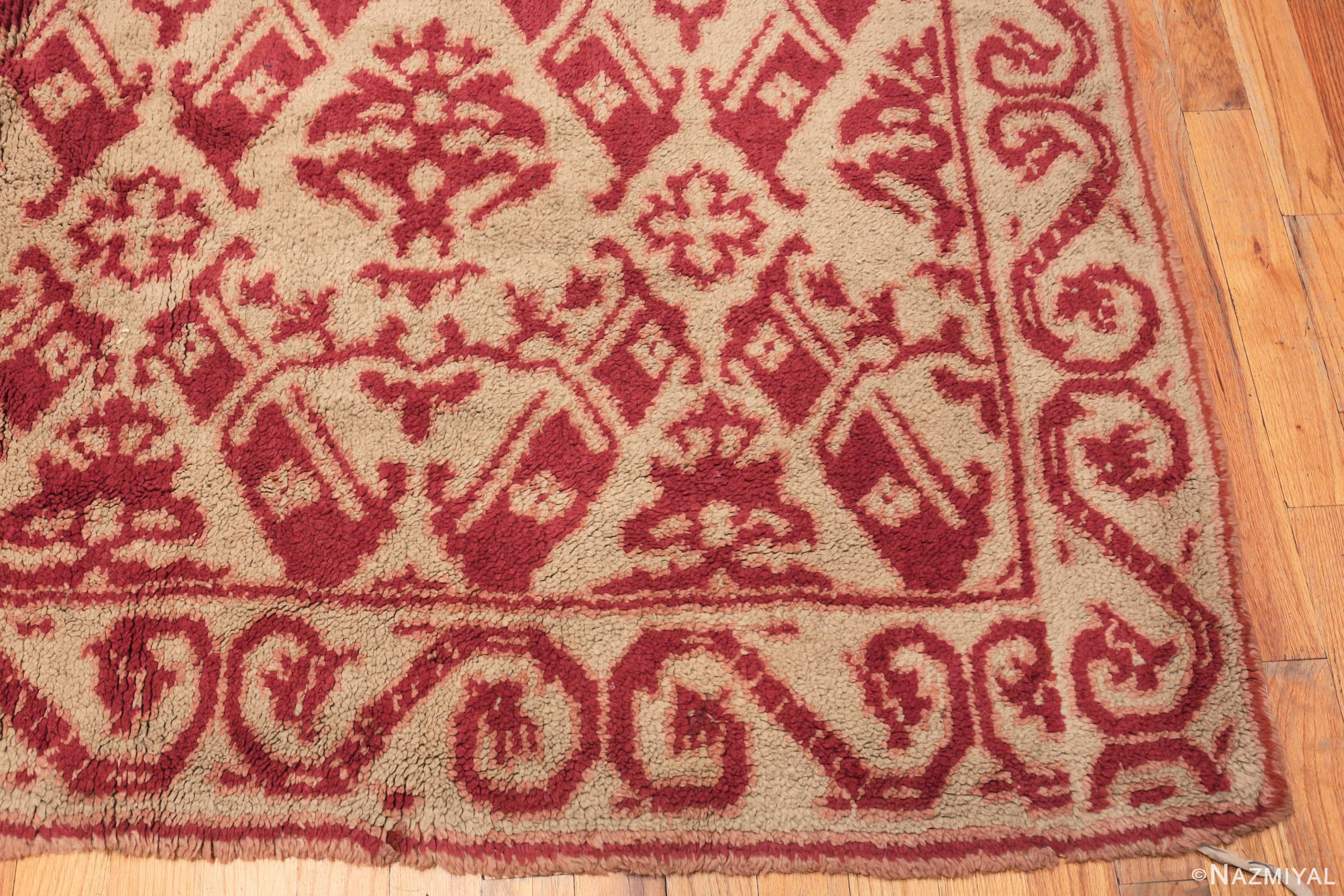 Corner Of Beautiful Large Size Vintage Spanish Rug 50549 by Nazmiyal NYC