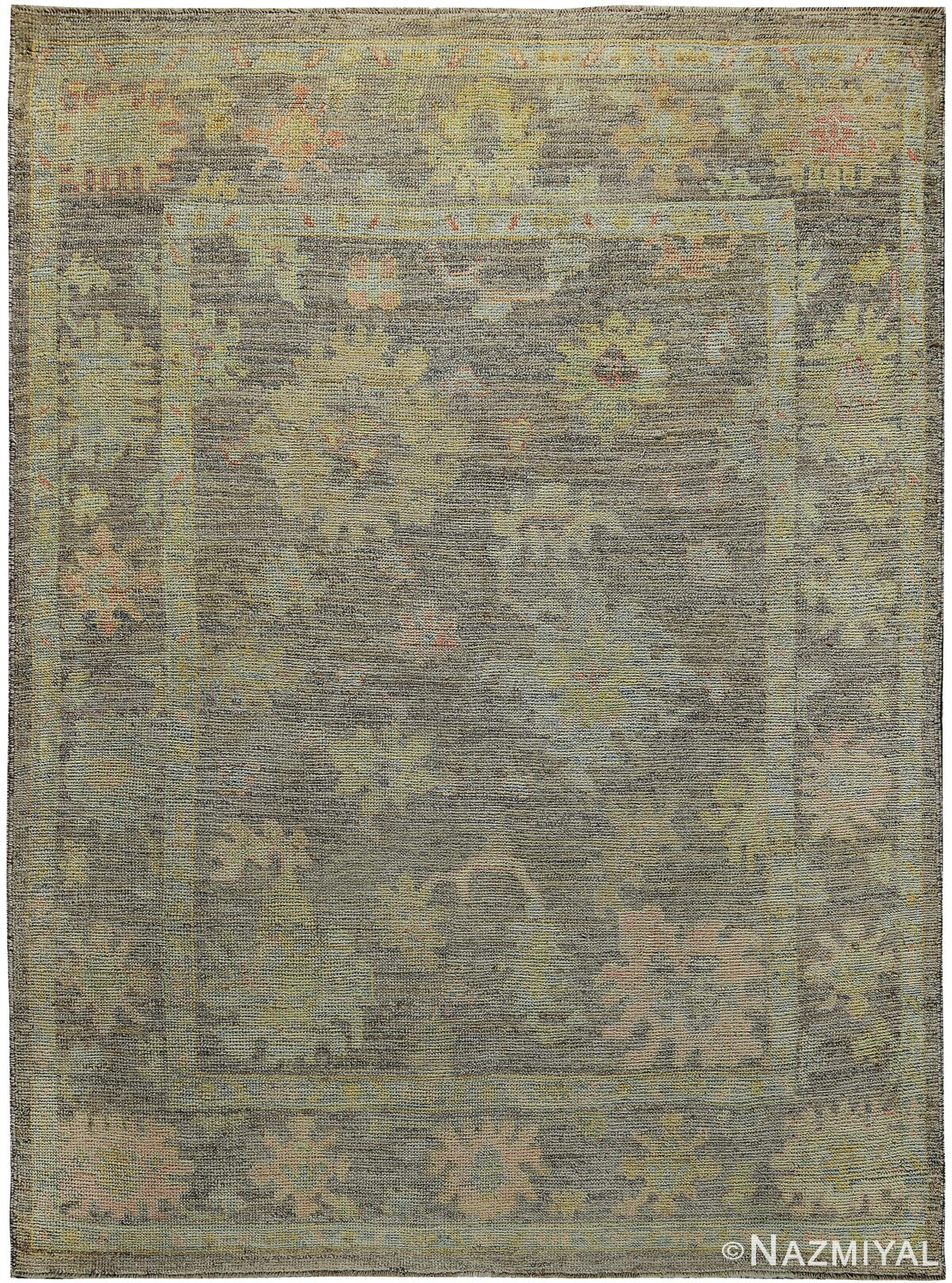 Small Size Modern Turkish Oushak Area Rug 60421 by Nazmiyal NYC