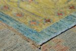 Weave Of Blue Background Contemporary Modern Turkish Oushak Rug 60428 by Nazmiyal NYC