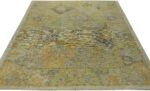 Whole View Of Decorative Garden Design Modern Turkish Oushak Rug 60425 by Nazmiyal NYC
