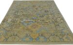 Whole View Of Garden Design Modern Turkish Oushak Rug 60420 by Nazmiyal NYC