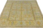 Whole View Of Geometric Design Modern Turkish Oushak Rug 60422 by Nazmiyal NYC